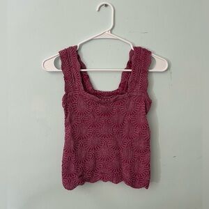 Textured Pink Women's Top